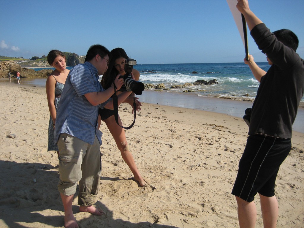 Behind the Scenes from Beach Shoot